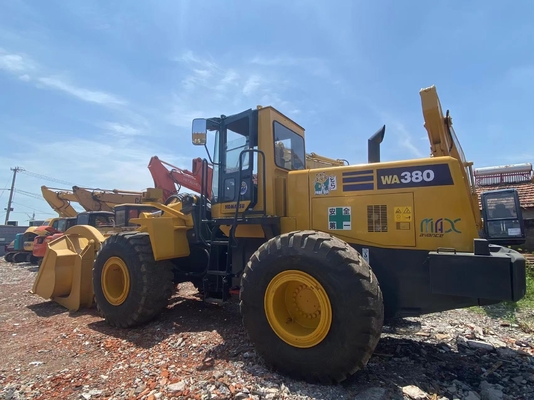 5-6 τόνων μεταχειρισμένο φορτιστή τροχών Komatsu WA380-3 μεταχειρισμένο φορτιστή εμπρός