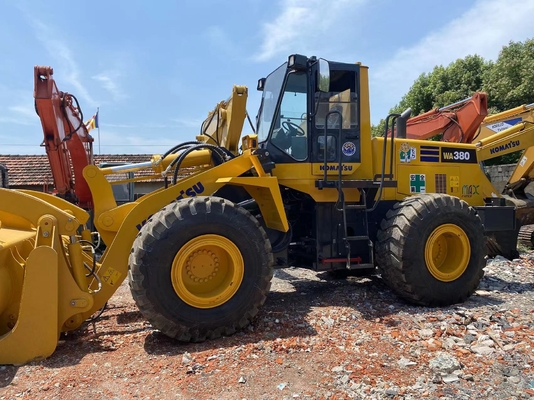 5-6 τόνων μεταχειρισμένο φορτιστή τροχών Komatsu WA380-3 μεταχειρισμένο φορτιστή εμπρός