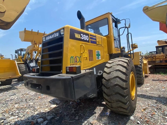 5-6 τόνων μεταχειρισμένο φορτιστή τροχών Komatsu WA380-3 μεταχειρισμένο φορτιστή εμπρός