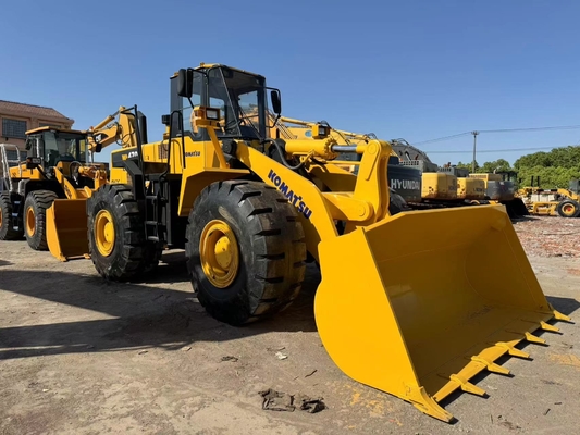 Δεύτερο χέρι Komatsu WA470-3 φορτωτής τροχών χρησιμοποιημένος φορτωτής μπροστινού δρόμου 3.9 M 3